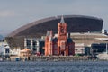 Pierhead Building and Wales Millenium Centre in Cardiff