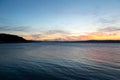 The 1970 Pierre-Laporte Bridge silhouette against that of the 1919 Quebec Bridge seen during a blue hour late fall sunrise Royalty Free Stock Photo