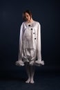 Pierrot costume.Isolated