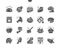 Pies and Pasties Well-crafted Pixel Perfect Vector Solid Icons