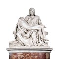 The Pieta sculpture by Michelangelo isolated on white background Royalty Free Stock Photo