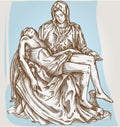 Pieta statue of Michelangelo Royalty Free Stock Photo