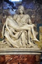 Pieta statue by Michelangelo in Saint Peter basilica. Vatican Royalty Free Stock Photo