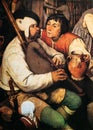Pieter Bruegel Also Brueghel Or Breughel Elder. Detail From The Peasant Dance. Bruegel Was Most Significant Artist Of Royalty Free Stock Photo