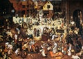 Pieter Bruegel Also Brueghel Or Breughel Elder. The Fight Between Carnival and Lent. Bruegel Was Most Significant Artist Royalty Free Stock Photo