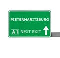 PIETERMARITZBURG road sign isolated on white Royalty Free Stock Photo