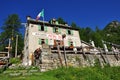 Pietro Crosta mountain hut. Divedro valley, Ossola, Italy Royalty Free Stock Photo