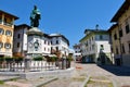 Pieve di Cadore, Italy - June 19 2022: Central Tiziano square in the town of Pieve di Cadore Royalty Free Stock Photo