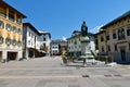 Pieve di Cadore, Italy - June 19 2022: Central Tiziano square Royalty Free Stock Photo