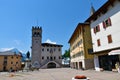 Pieve di Cadore, Italy - June 19 2022:View of central square in the town of Pieve di Cadore Royalty Free Stock Photo