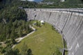 View of the dam at Pieve di Cadore, Veneto, Italy on August 10, 2020 Royalty Free Stock Photo