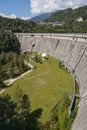 View of the dam at Pieve di Cadore, Veneto, Italy on August 10, 2020 Royalty Free Stock Photo