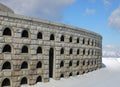 Pieve, TV, Italy - March 13, 2024: Detail of niches on Military Memorial