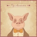 pig animal character