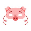 Pig Animal Head Mask, Kids Carnival Disguise Costume Element