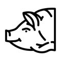 pig animal line icon vector illustration Royalty Free Stock Photo
