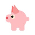 Pig animal vector icon illustration mammal cartoon isolated white cute. Pet pig icon agriculture piglet pink. Funny character pork Royalty Free Stock Photo
