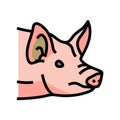 pig animal zoo color icon vector illustration Royalty Free Stock Photo