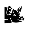 pig animal zoo glyph icon vector illustration Royalty Free Stock Photo