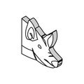 pig animal zoo isometric icon vector illustration Royalty Free Stock Photo
