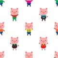 Pig background patern Royalty Free Stock Photo