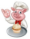 Pig Baker Chef Cartoon Character Mascot Royalty Free Stock Photo