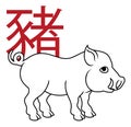 Pig Boar Chinese Zodiac Horoscope Animal Year Sign