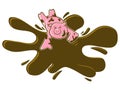 Pig Cartoon Royalty Free Stock Photo