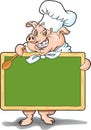 Pig with Chalkboard