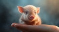 Digital Art Techniques: A Piglet In Hand - Vray Tracing And Gentle Lyricism