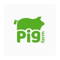 Pig farm icon. Identity for ranch