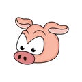 pig head cartoon Royalty Free Stock Photo