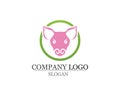 Pig Head Logo design vector template. Pork BBQ Grill Restaurant Royalty Free Stock Photo