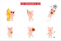 Pig icon character