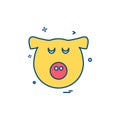 Pig icon design vector Royalty Free Stock Photo
