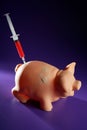 Pig influenza flu Injection, A h1n1 vaccine Royalty Free Stock Photo