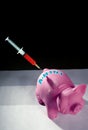 Pig influenza flu Injection, A h1n1 vaccine Royalty Free Stock Photo