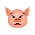 Pig in insistence emoji icon. Element of new year symbol icon for mobile concept and web apps. Detailed Pig in insistence emoji ic