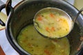 Pig-iron saucepan soup