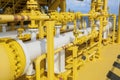 Pig launcher in oil and gas industry, Cleaning pipe line equipment in oil and gas industry, Clean up piping process on the platfor Royalty Free Stock Photo