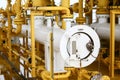 Pig launcher in oil and gas industry, Cleaning pipe line equipment in oil and gas industry, Clean up piping process on the Royalty Free Stock Photo