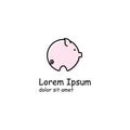 Pig Logo template Royalty Free Stock Photo