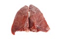 The pig lung on a white background Royalty Free Stock Photo