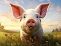 Ai Generated illustration Wildlife Concept of Pig Royalty Free Stock Photo