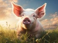 Ai Generated illustration Wildlife Concept of Pig Royalty Free Stock Photo