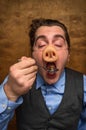 Pig Man Banker Royalty Free Stock Photo