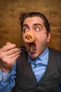 Pig Man Banker Royalty Free Stock Photo