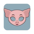 Pig mask for festivities