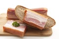 Pig meat with bread Royalty Free Stock Photo