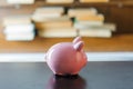 Pig money box on table Royalty Free Stock Photo